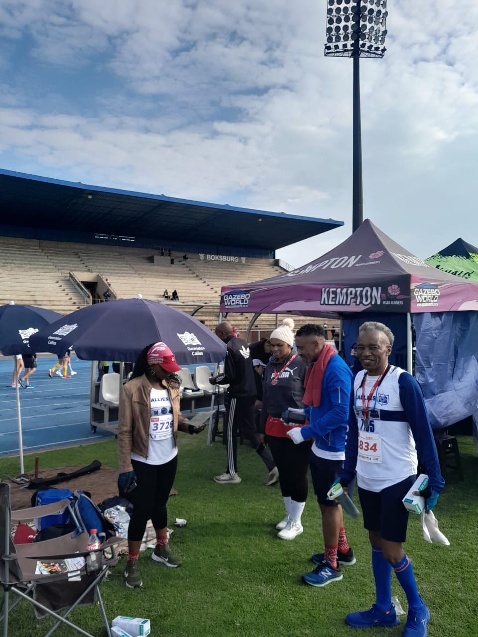 Germiston Callies members at Boksburg Stadium on race day