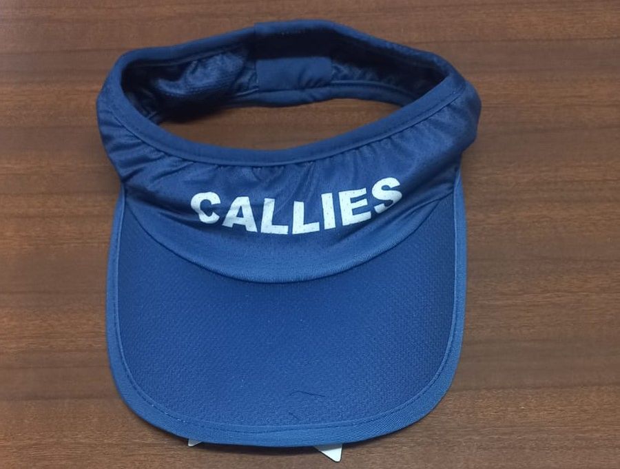 Germiston Callies running peak (visor), white and navy club kit